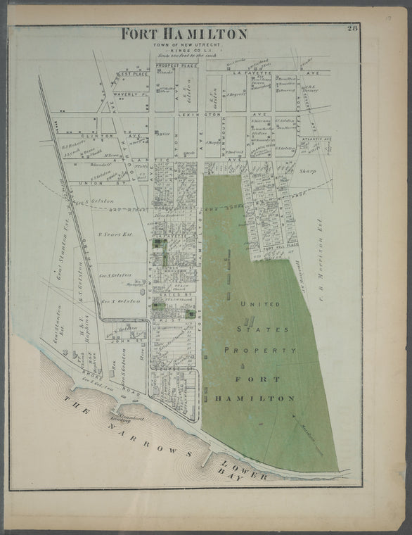 Fort Hamilton. Town of New Utrecht, Kings Co. L.I.