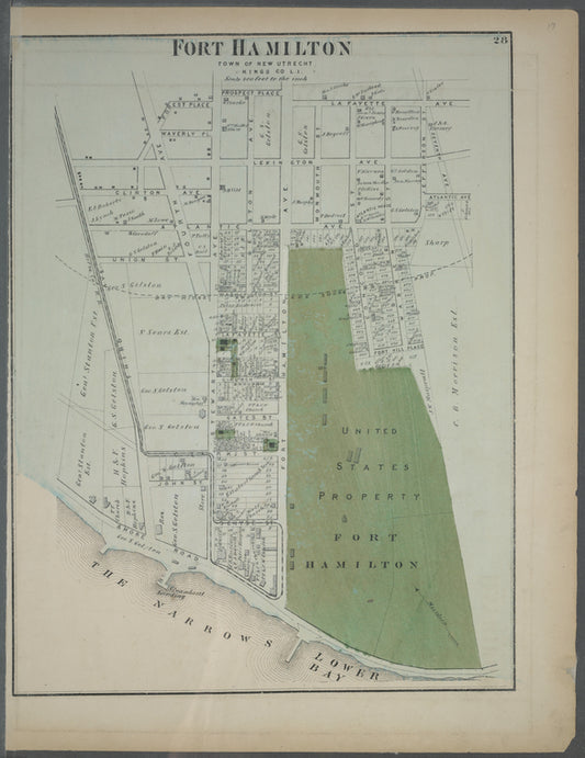 Fort Hamilton. Town of New Utrecht, Kings Co. L.I.