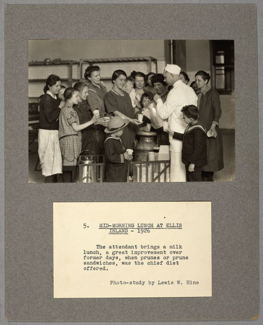 Mid-morning lunch at Ellis Island, 1926