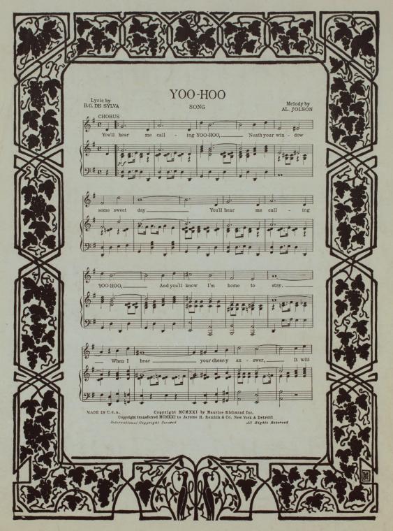 Doing the Eddie Cantor : song