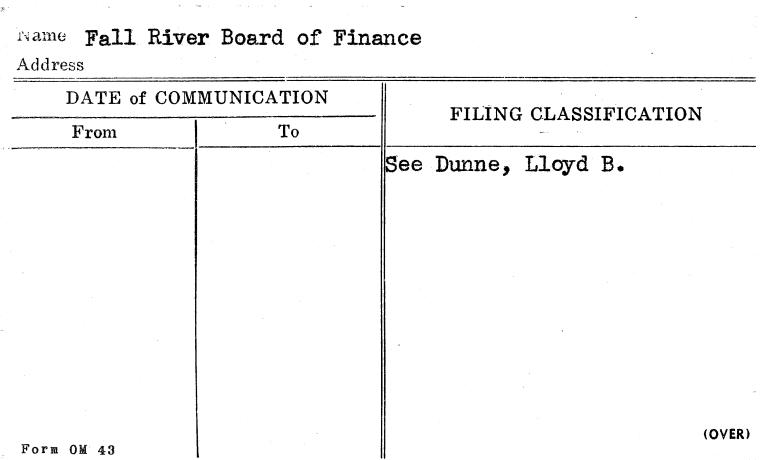 Fall River Board of Finance