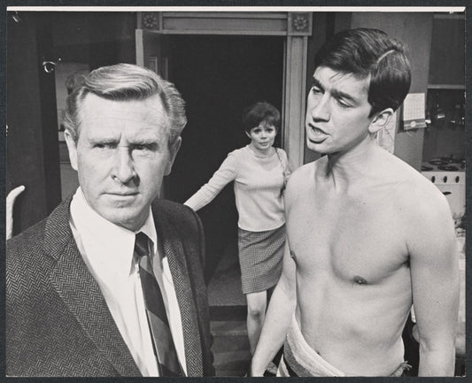 Lloyd Bridges, Lee Lawson and Michael Fairman in the stage production Cactus Flower