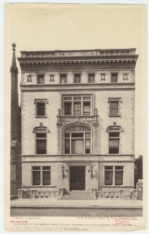 Club-house of the American Society of Civil Engineers, 220 W. Fifty-seventh Street, New York, N.Y