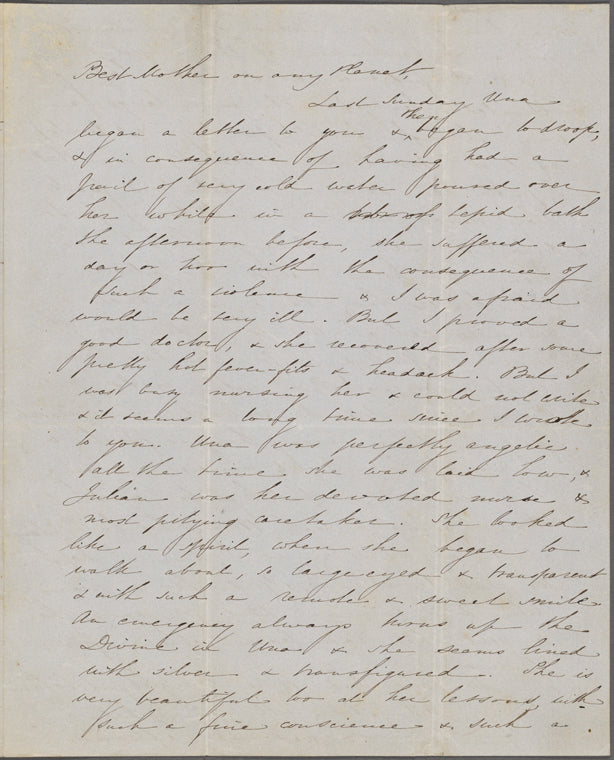 Peabody, Elizabeth [Palmer], mother, ALS to. Postscript by Nathaniel Hawthorne. [ca. Jul. 18, 1852]. Previously: [1852]