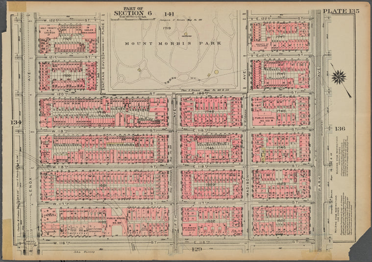 Bounded by W. 122nd Street, Mount Morris Park, E. 122nd Street, Park Avenue, E. 116th Street, W. 116th Street and Lenox Avenue