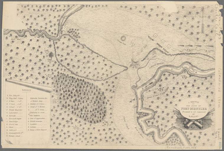 A sketch of the siege of Fort Schuyler [Stanwix] presented to Col. Gansevoort by L. Flury
