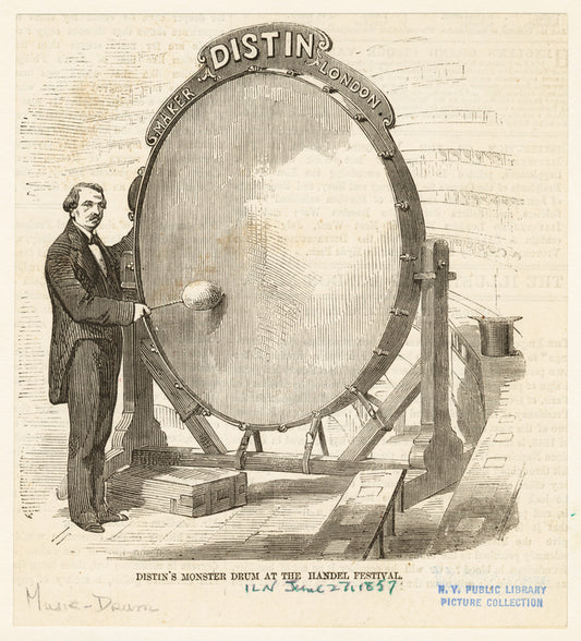 Distin's monster drum at the Handel festival.