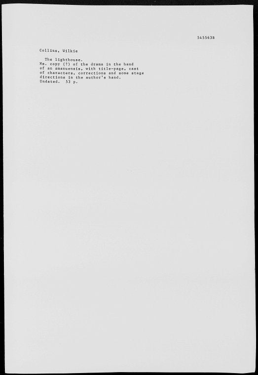 Lighthouse, The. A drama in two acts ...: [Microform