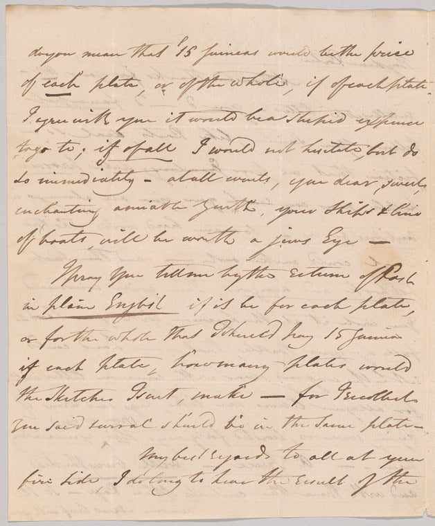 Charles William Doyle to Robert Ker Porter, autograph letter signed