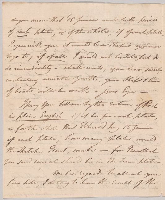 Charles William Doyle to Robert Ker Porter, autograph letter signed