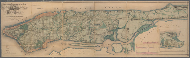 Sanitary & topographical map of the city and island of New York: prepared for the Council of Hygiene & Public Health of the Citizens' Association
