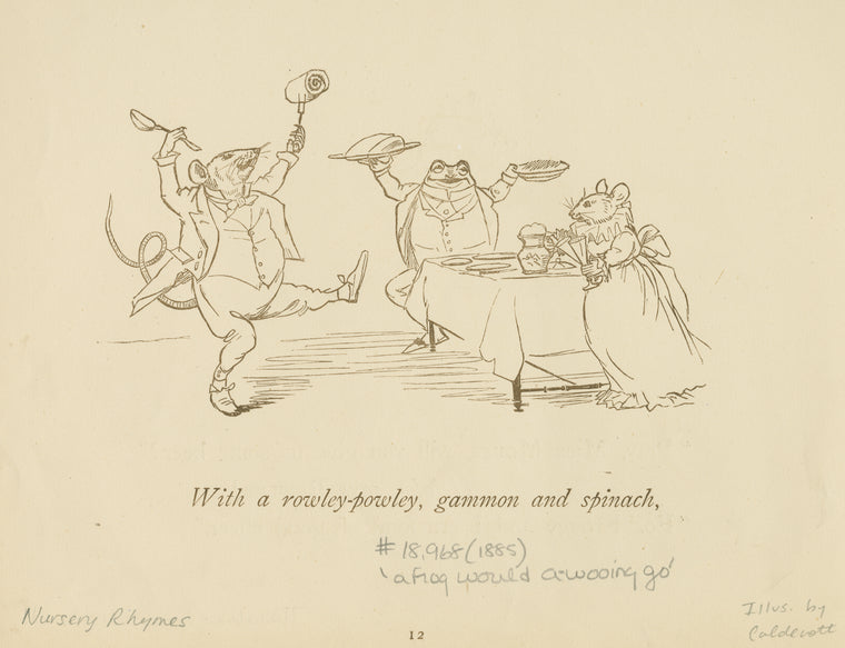 With a rowley-powley, gammon and spinach.