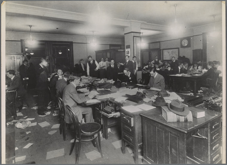 New York Times newsroom following Titanic Disaster
