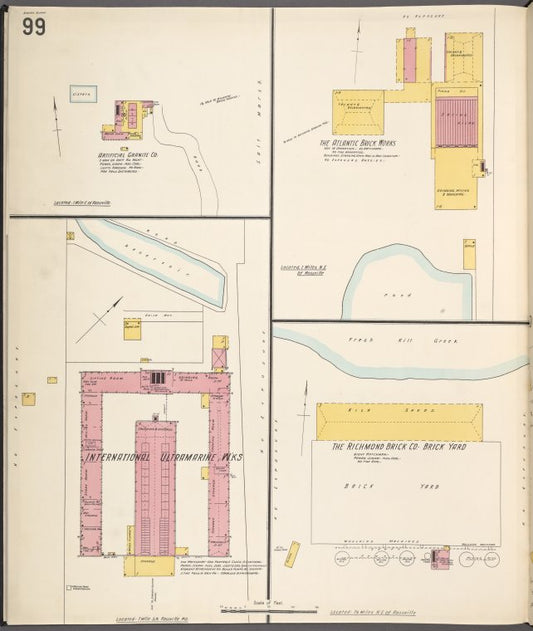 Richmond, Plate No. 99 [Map bounded by 1mile E.of Rossville, 2miles N.E. of Rossville, 2 1/4mile N.E. of Rossville, 1mile S.W. of Rossville]
