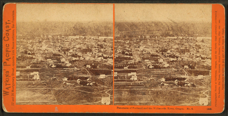 Panorama of Portland and the Willamette River, Oregon.