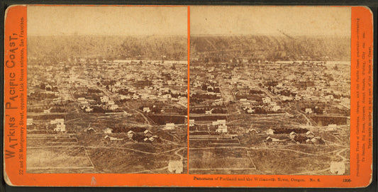 Panorama of Portland and the Willamette River, Oregon.