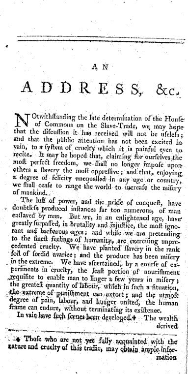 An address to the people of Great Britain, on the utility of refraining from the use of West India sugar and rum