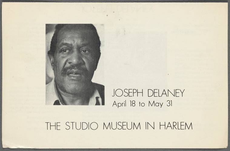 Leaflet for Joseph Delaney exhibition at The Studio Museum of Harlem