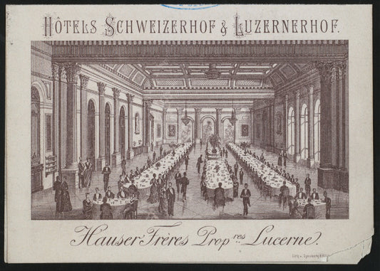 LUNCH MENU [held by] HOTELS SCHWEIZERHOF & LUZERNERHOF [at] LUCERNE (HOTEL)