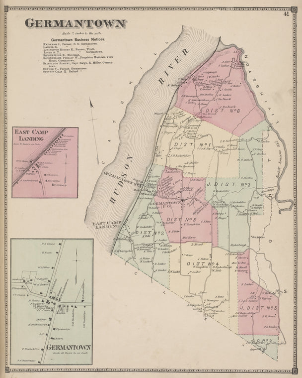 Germantown [Township]; Germantown Business Notices; East Camp Landing [Village]; Germantown [Village]
