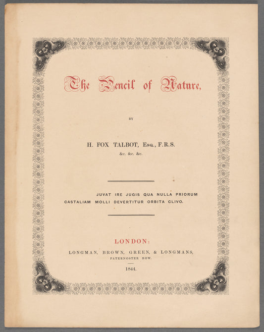 The pencil of nature