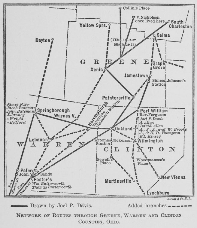 Network of routes through Greene, Warren and Clinton counties, Ohio.