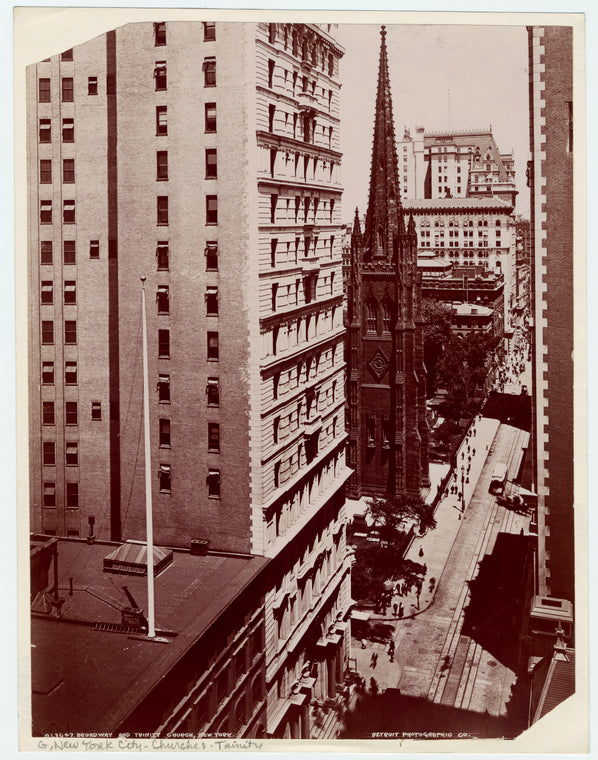 Broadway and Trinity Church, New York
