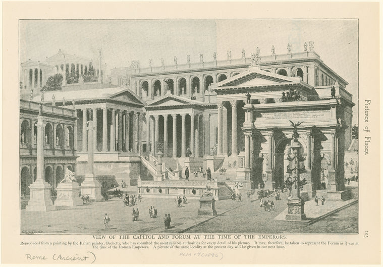 View of the Capitol and Forum at the time of the emperors