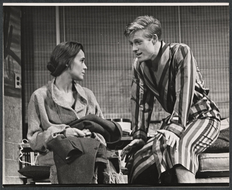Pat Stanley and Robert Redford in the stage production Sunday in New York