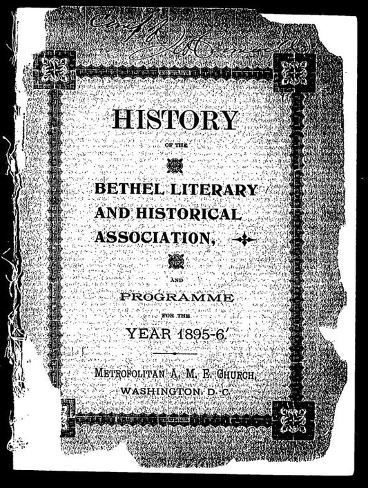 History of the Bethel Literary and Historical Association [microform]: being a paper read before the Association on Founder's Day, February 24, 1896