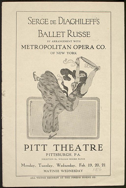 Ballets Russes (Diaghilev), American tour, 1915-1916.