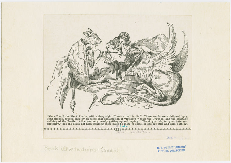 Once," said the Mock Turtle, with a deep sigh, "I was a real turtle."