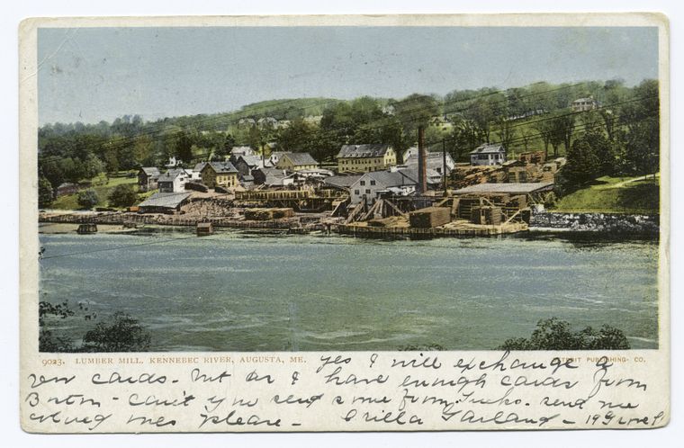 Lumber Mill, Kennebec River, Augusta, Me.