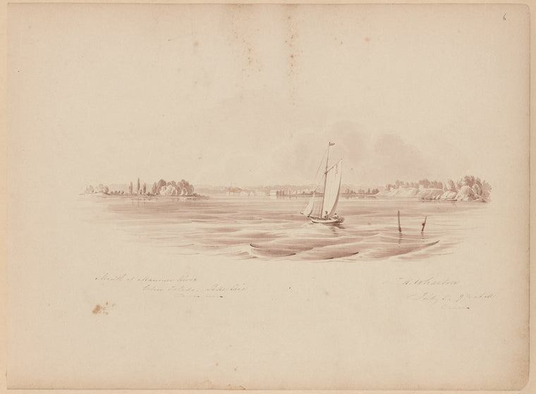 Mouth of Maumee River below Toledo. Lake Erie