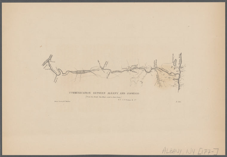 Communication between Albany and Oswego: (from the Dewitt Mss. map's, used in Amer. Army)