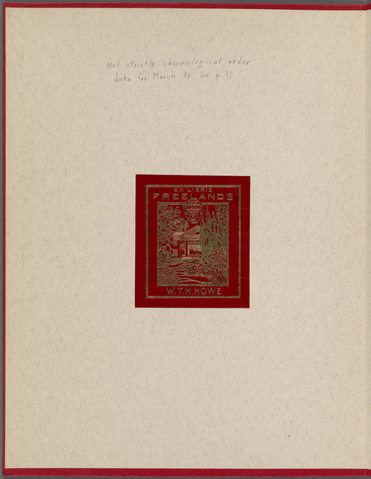 Journal. Rome, beginning March 17, 1858.
[Mar.-Oct. 1858: v. 1]