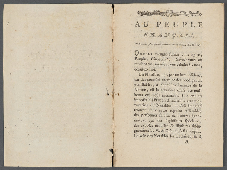 Au peuple françois