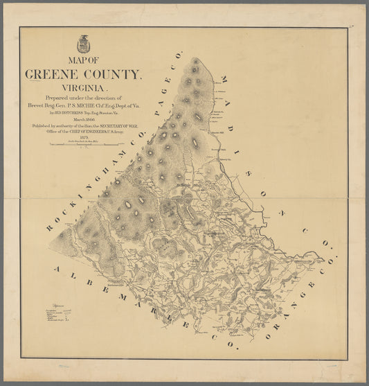 Map of Greene County, Virginia