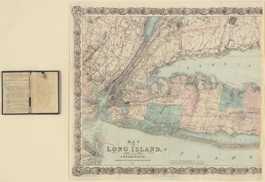 Map of Long Island and the southern part of Connecticut