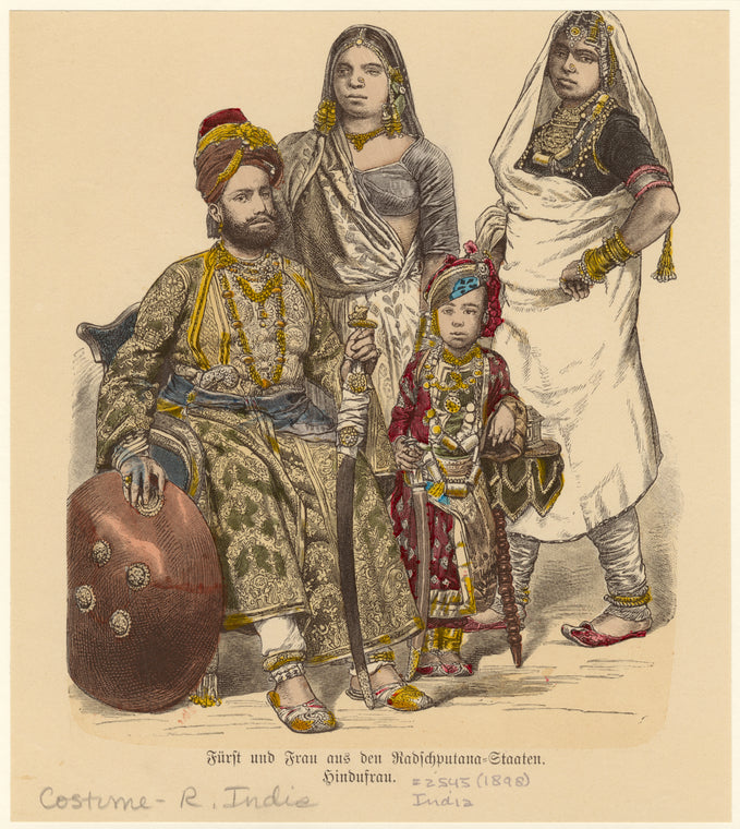 Fürst und Frau aus den Radschputana-Staaten ; Hindufrau