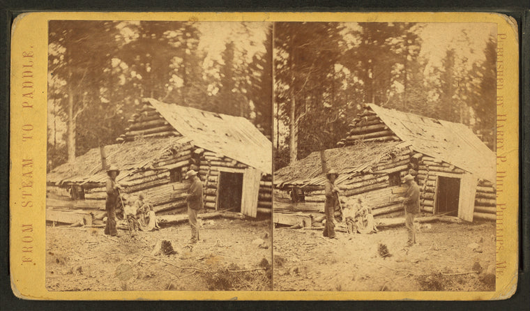 Log house.