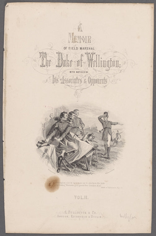 (Wellington) rose in such haste as to overturn the table exclaiming "Marmonts good genius has forsaken him." Battle of Salamnca, Page 121.