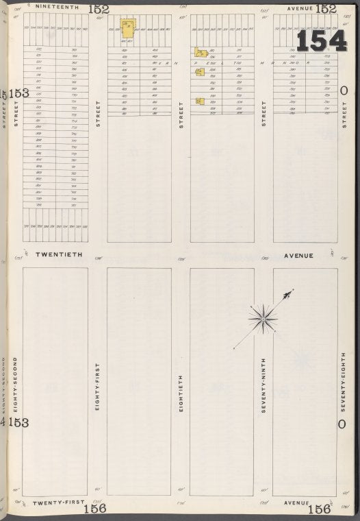 Brooklyn Vol. B Plate No. 154 [Map bounded by 82nd St., 19th Ave., 78th St., 21st Ave.]