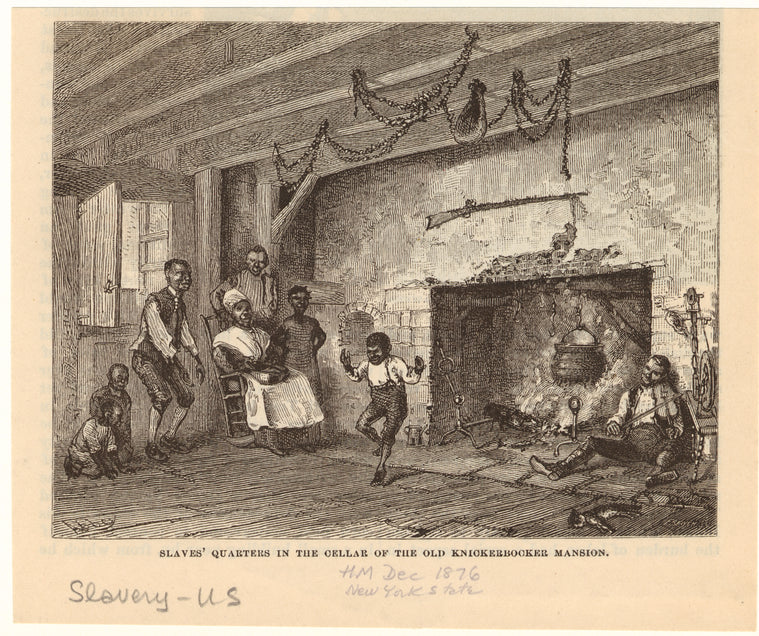 Slaves' quarters in the cellar of the old knickerbocker mansion