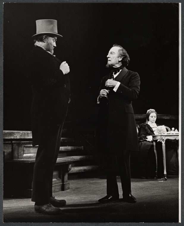 Dorothy Tutin, Dennis King and unidentified [left] in the stage production Portrait of a Queen