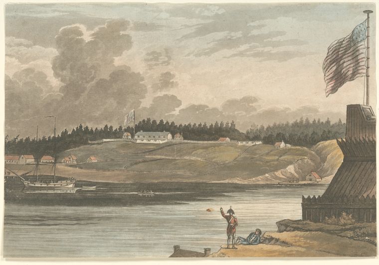 A view of Fort George, upper Canada, from old Fort Niagara