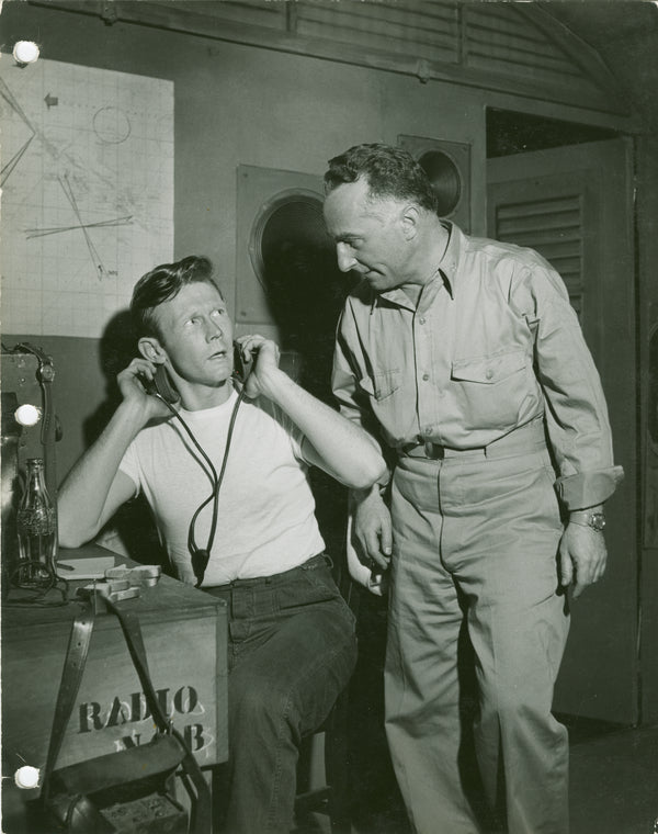 Biff McGuire (Radio Operator Bob McCafffrey) and Martin Wolfson (Capt. George Brackett) in South Pacific