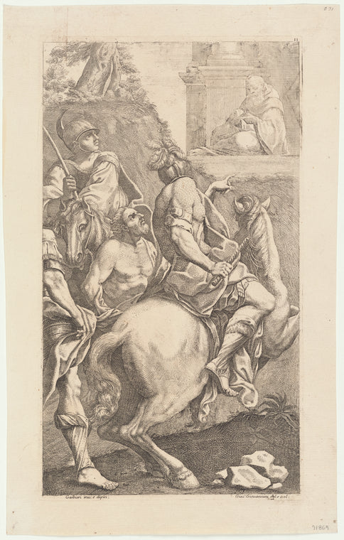 Horsemen Visiting St. Benedict in Solitude