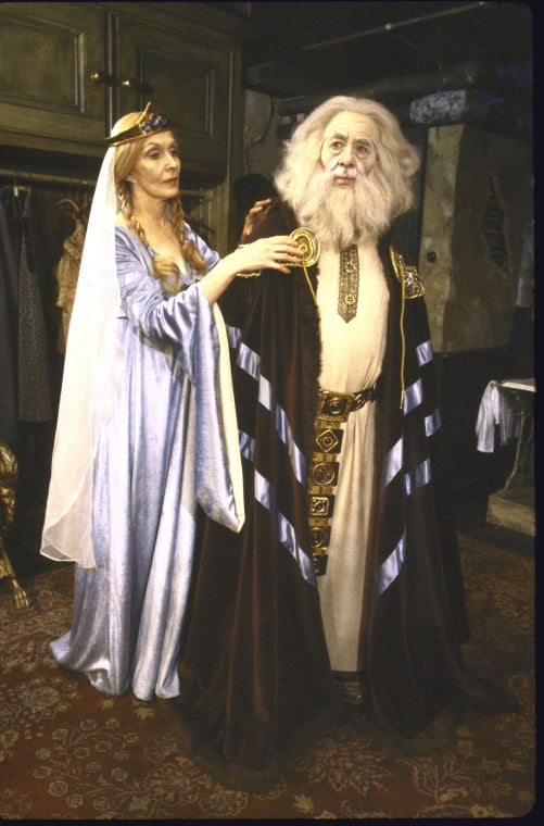 Actors Rachel Gurney and Paul Rogers in a scene from the Broadway play "The Dresser." (New York)