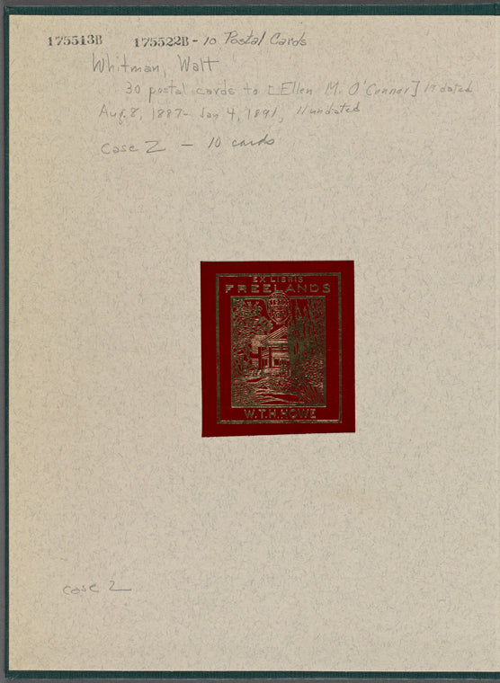 O'Connor, Ellen M., APCS to. Jan. 1, 1889.
